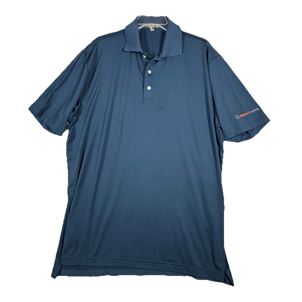 Peter‎ Millar Polo Men's Sz Large Summer Comfort  Golf Logo Navy Blue